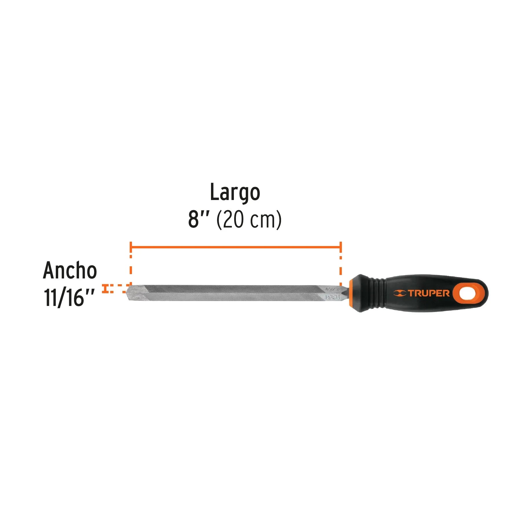 TRUPER LIMA TRIANGULAR 8" C/MANGO #15308