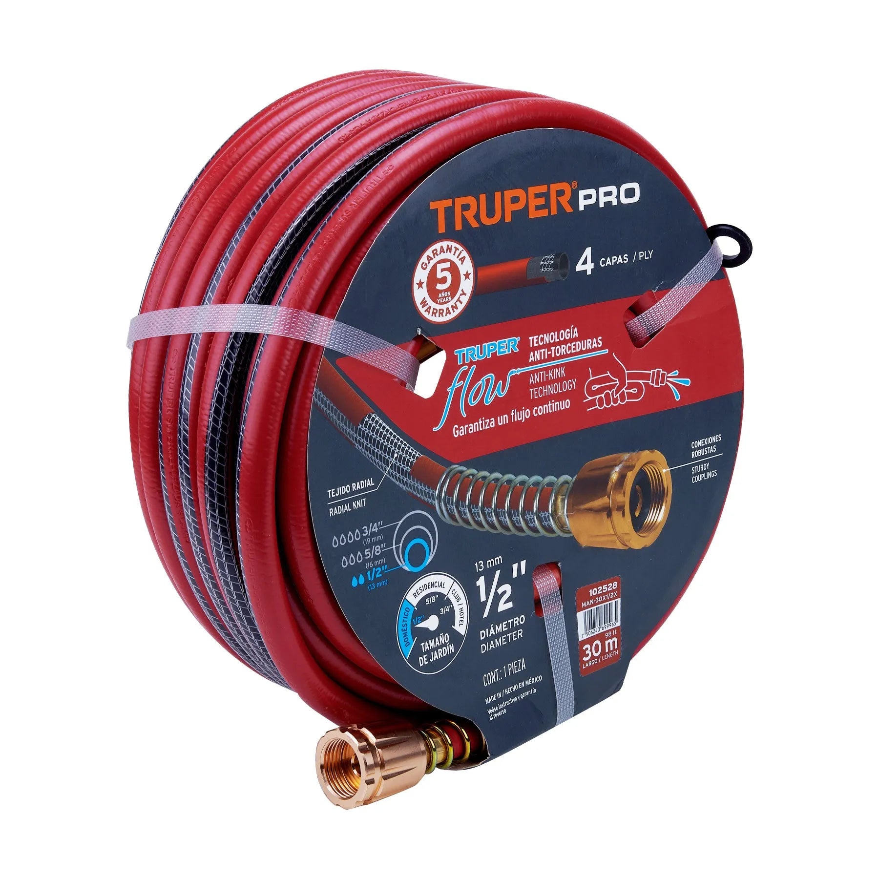 TRUPER MANGUERA REF 4CAPA 1/2X30M 102528