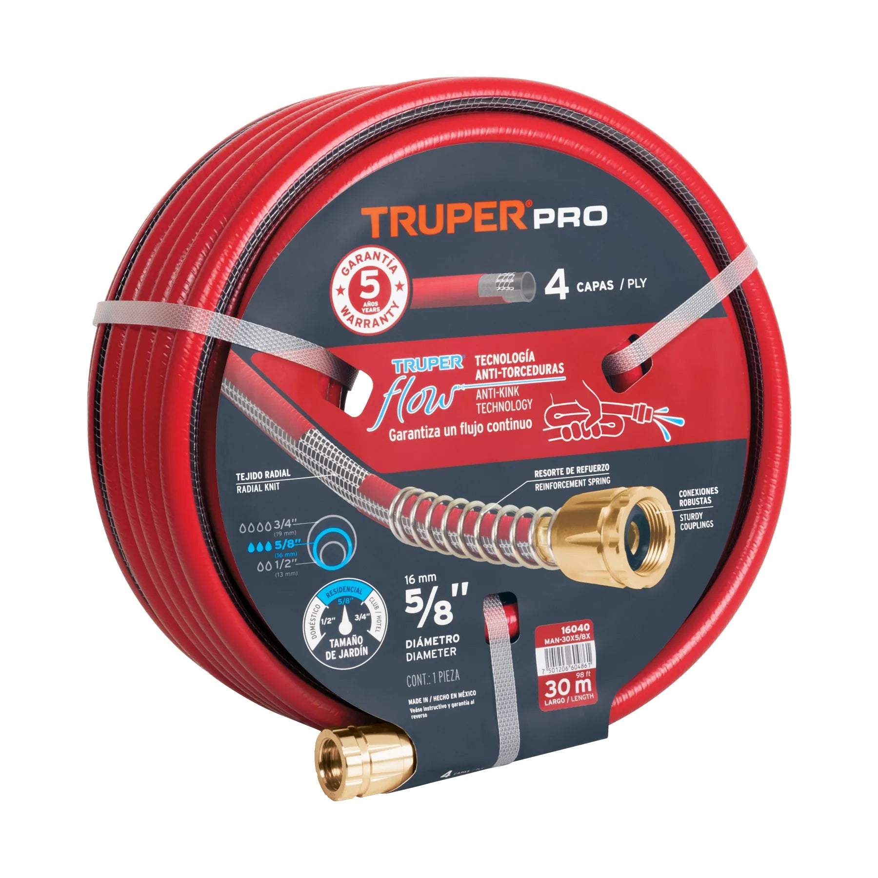 TRUPER MANGUERA REF 4CAPAS 5/8X30M 16040