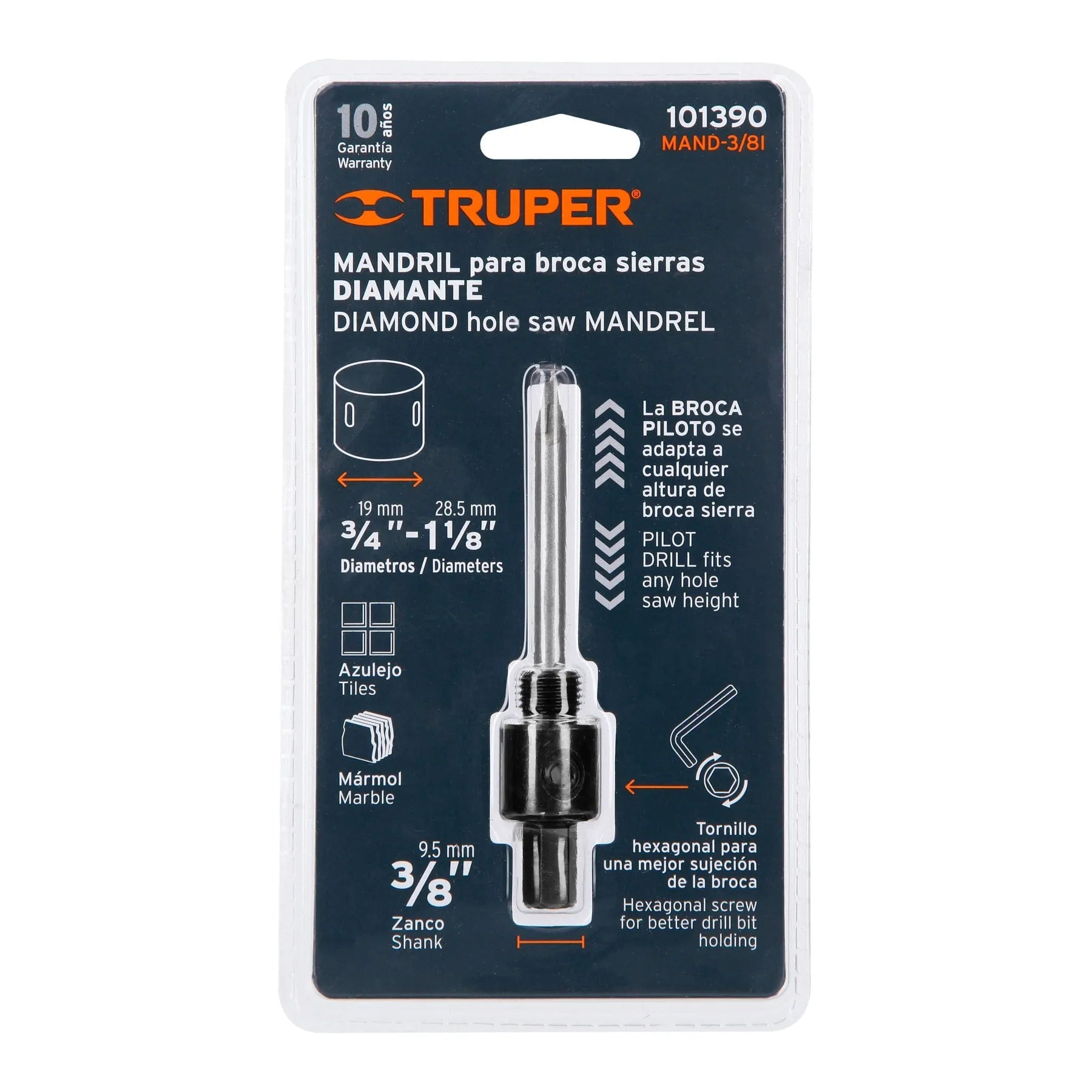TRUPER MANDRIL P/BROCASIERRA 3/8 101390