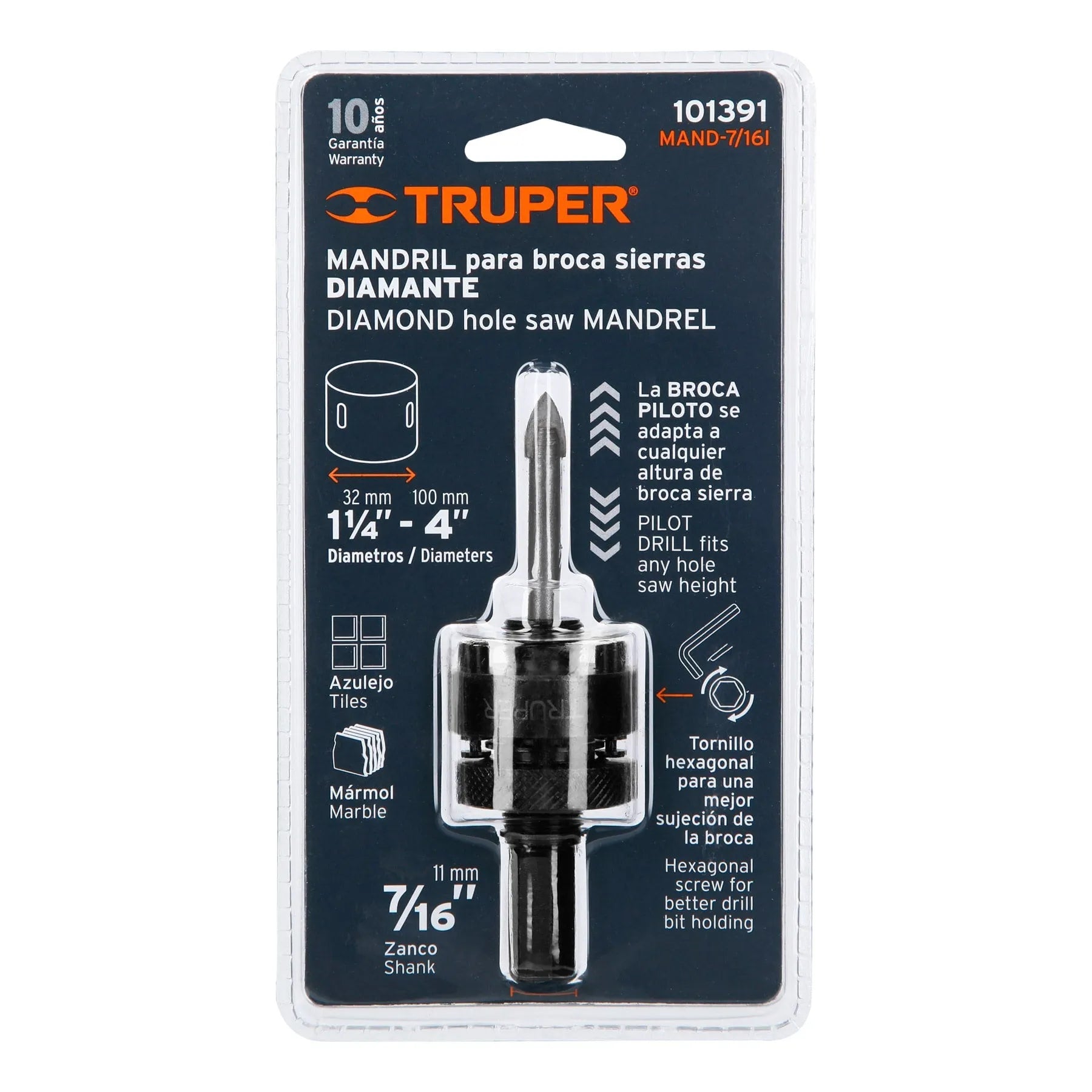 TRUPER MANDRIL P/BROCASIERRA 7/16 101391