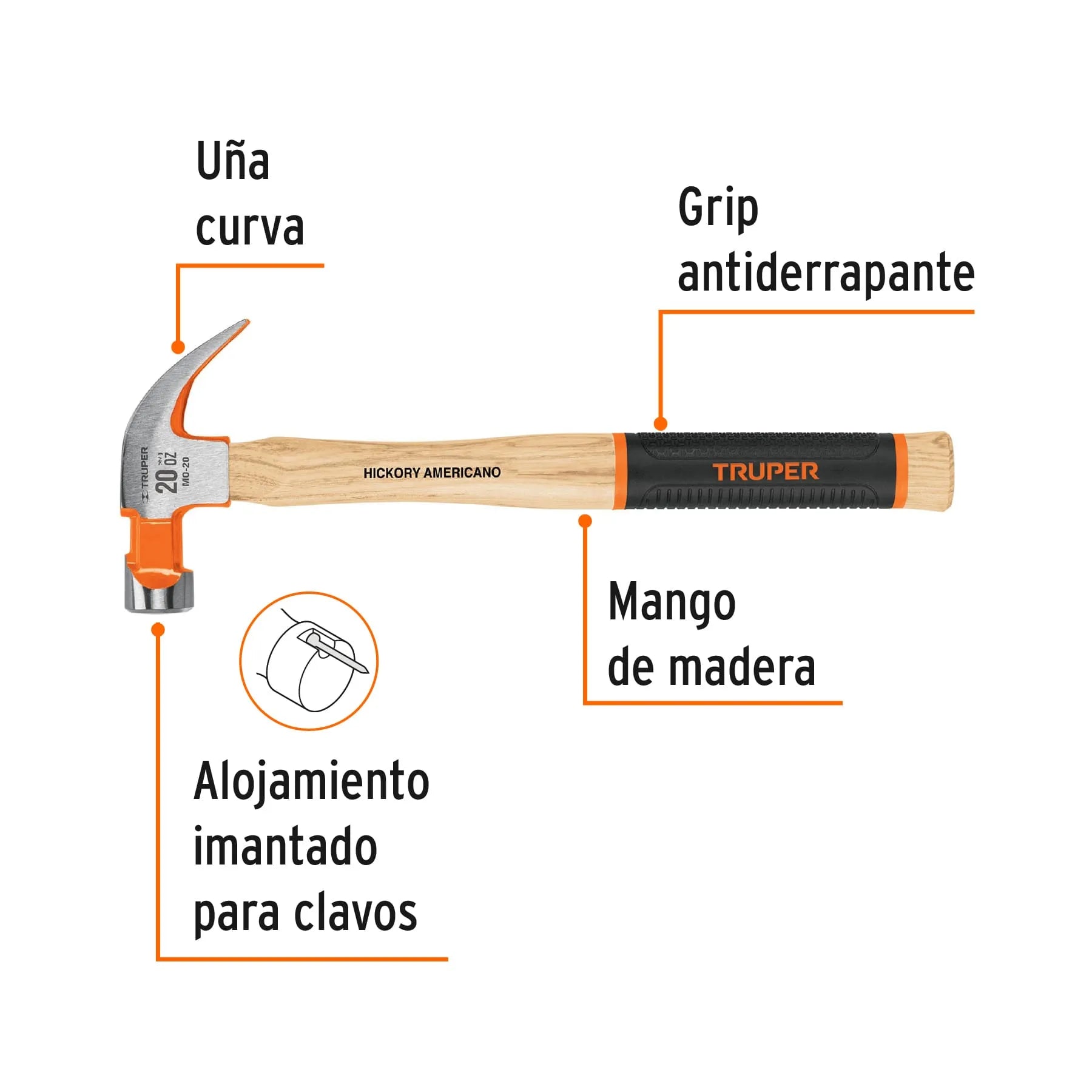TRUPER MARTILLO C/MADERA 20 ONZ 16656