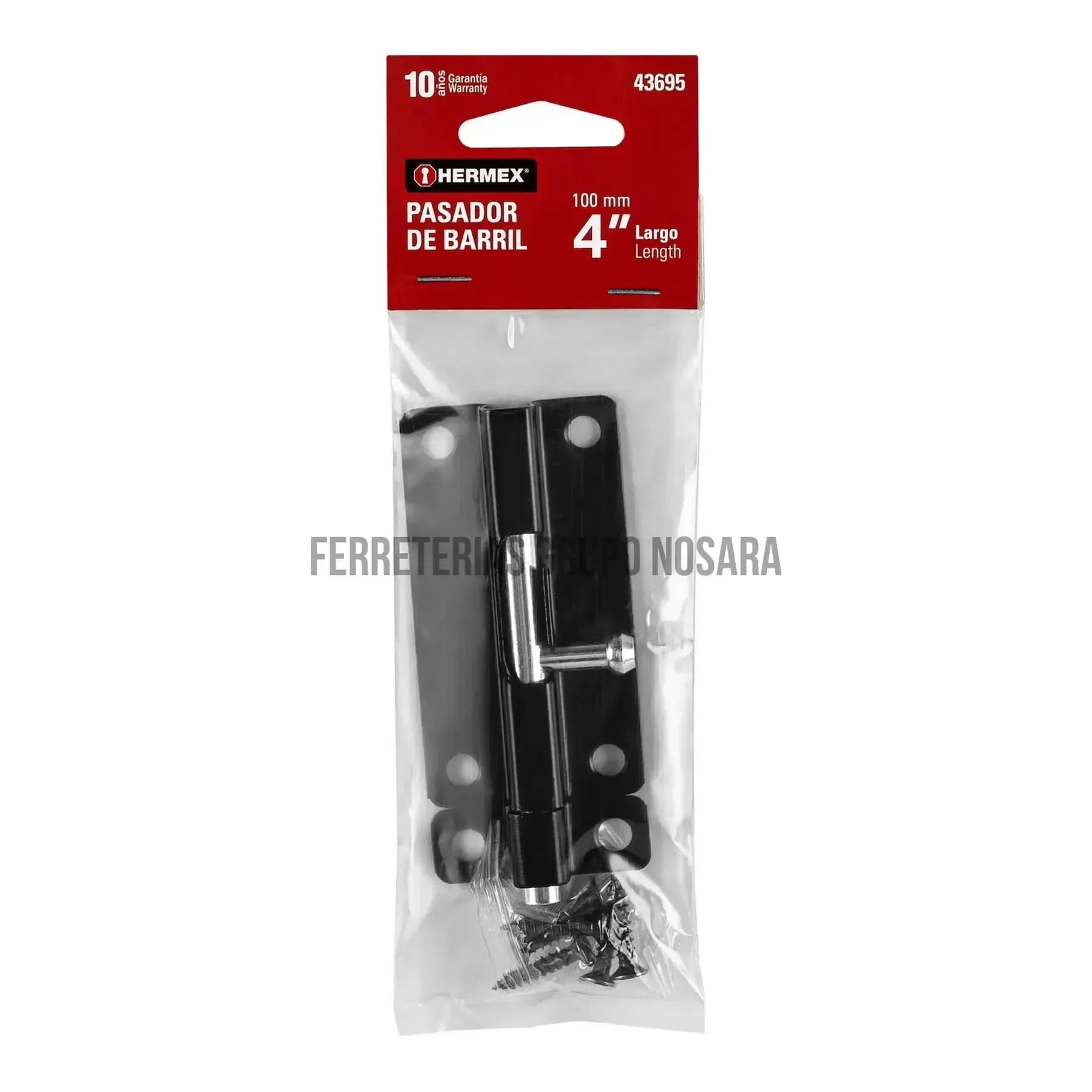 HERMEX PICAPORTE 4" NEGRO PAS-46 43695-