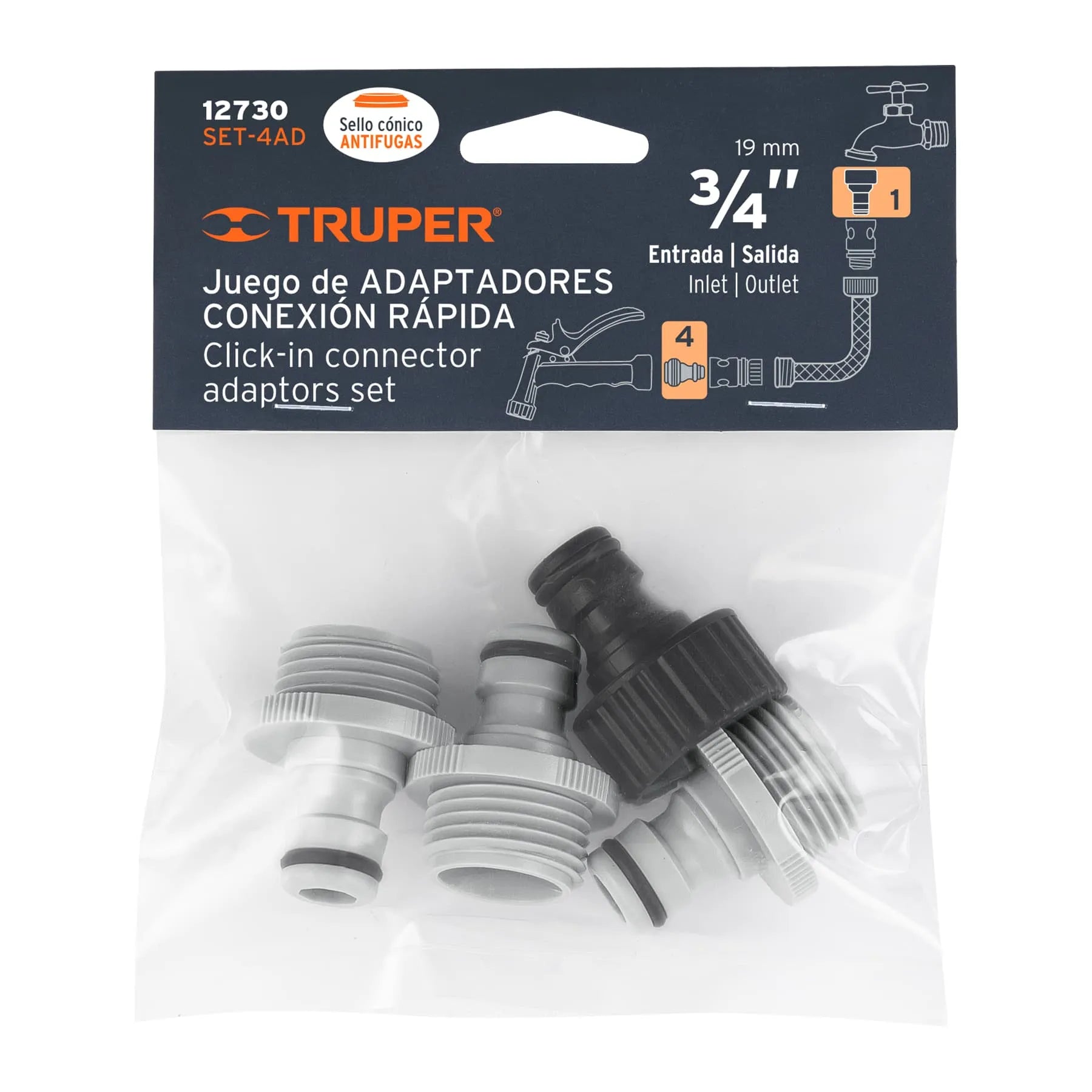 TRUPER JGO CONEXION RAPIDA RIEGO 12730