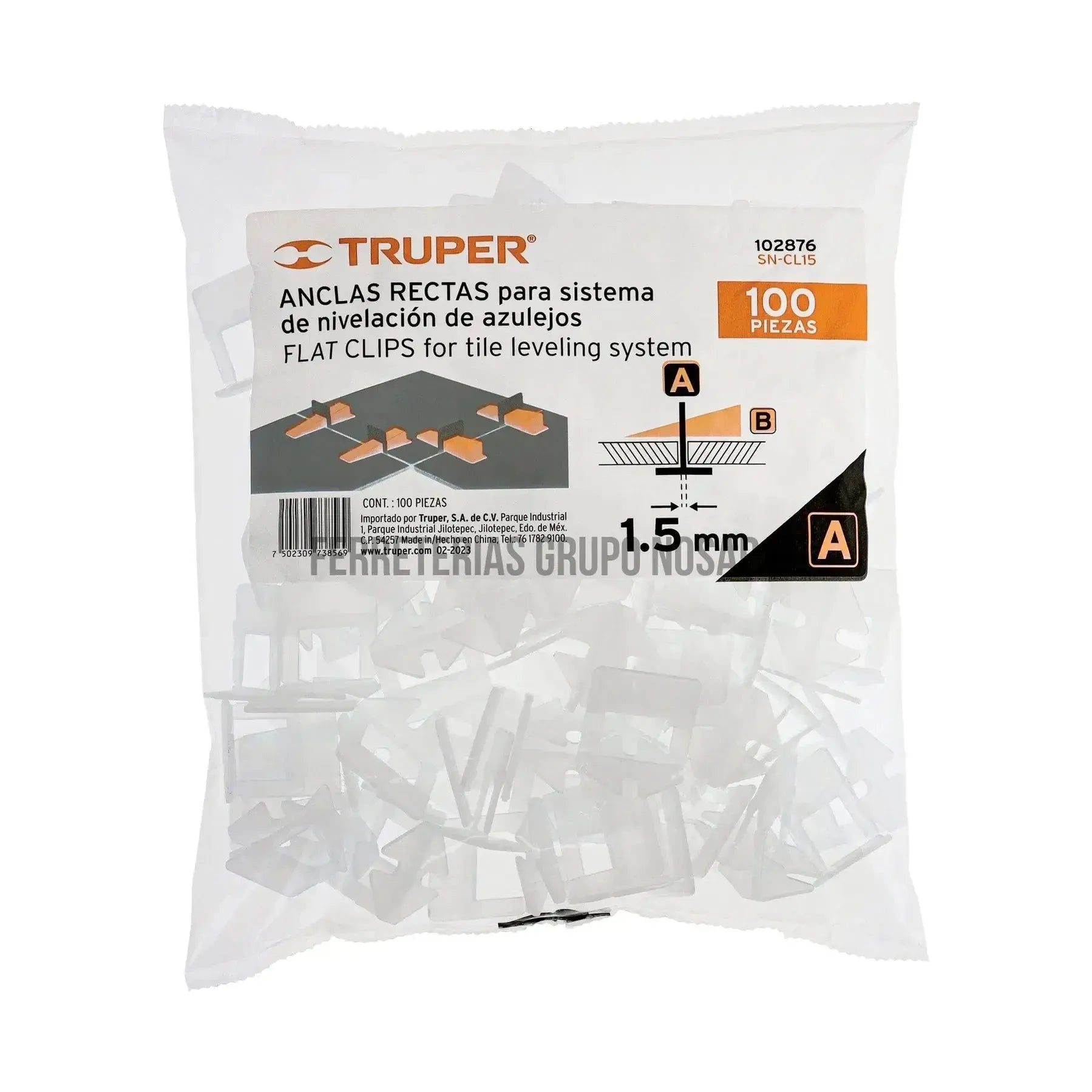 TRUPER ANCLA P/NIVELAC 1.5MM 100 102876.-