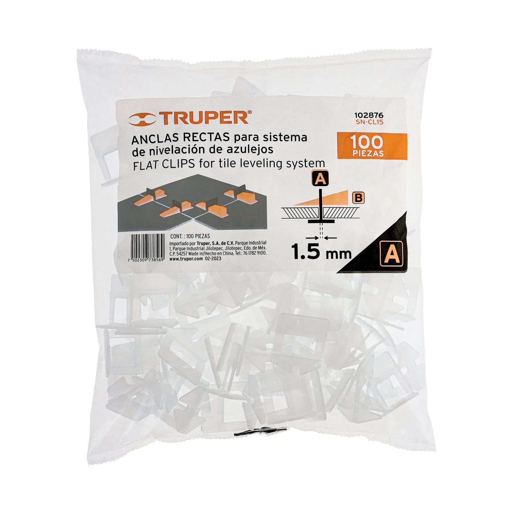 TRUPER ANCLA P/NIVELAC 1.5MM 100 102876.