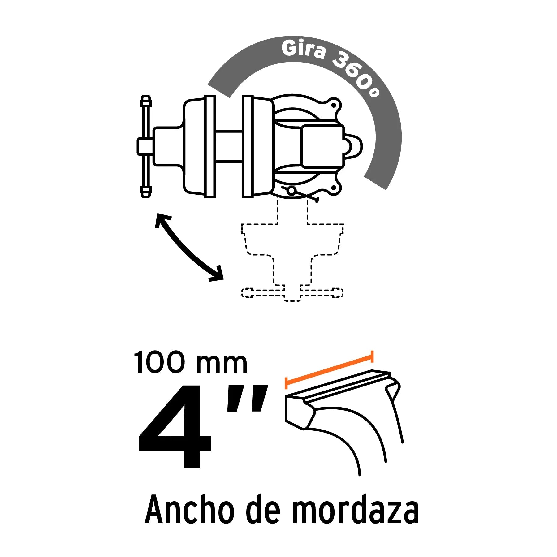 TRUPER PRENSA BANCO 4' TA-4-L 100199