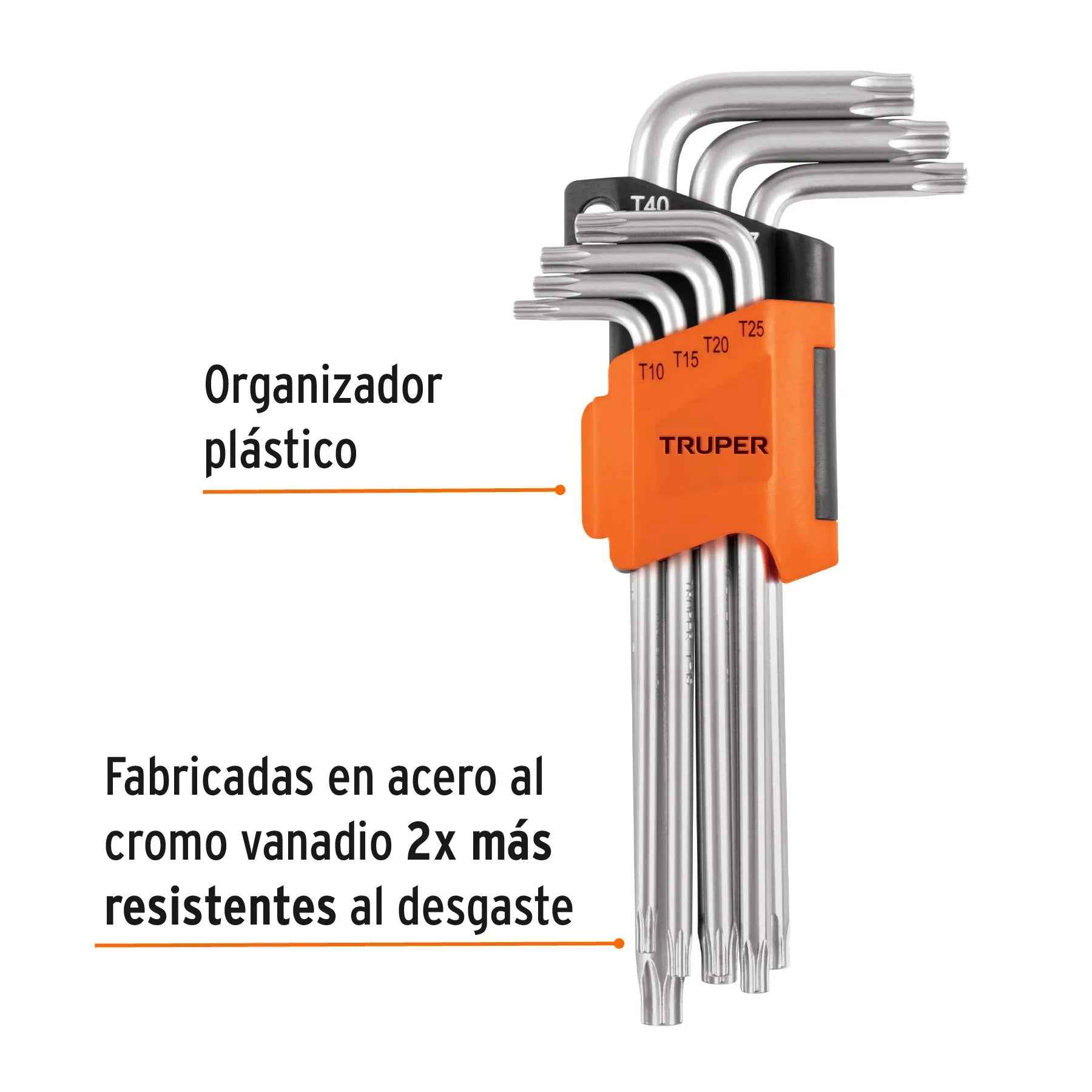 TRUPER JGO LLAVES TORX EXTRA LARGA 15553