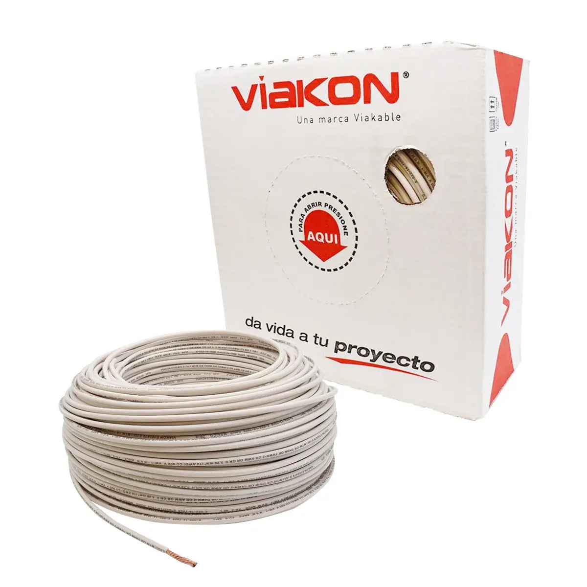 VIAKON CABLE X MTR #12 WHITE