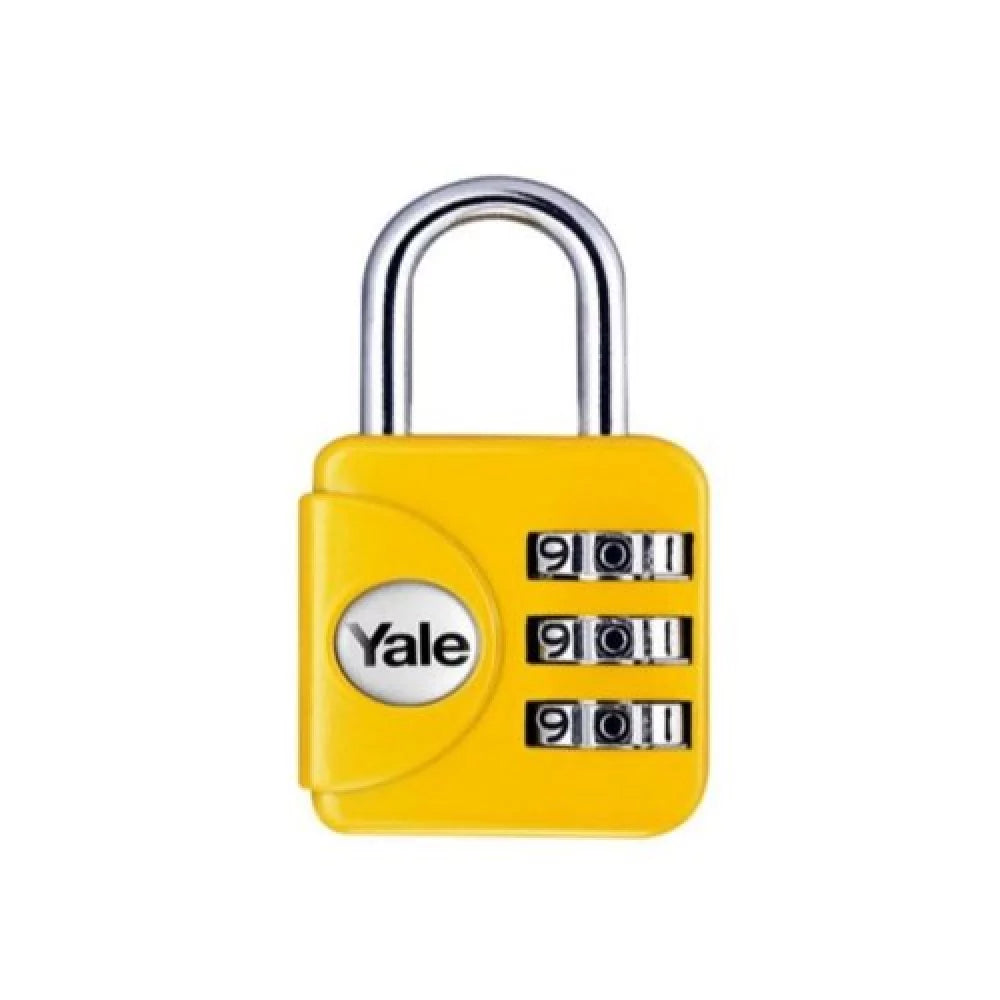 YALE PADLOCK YP1 P/SUITCASE YELLOW 8825