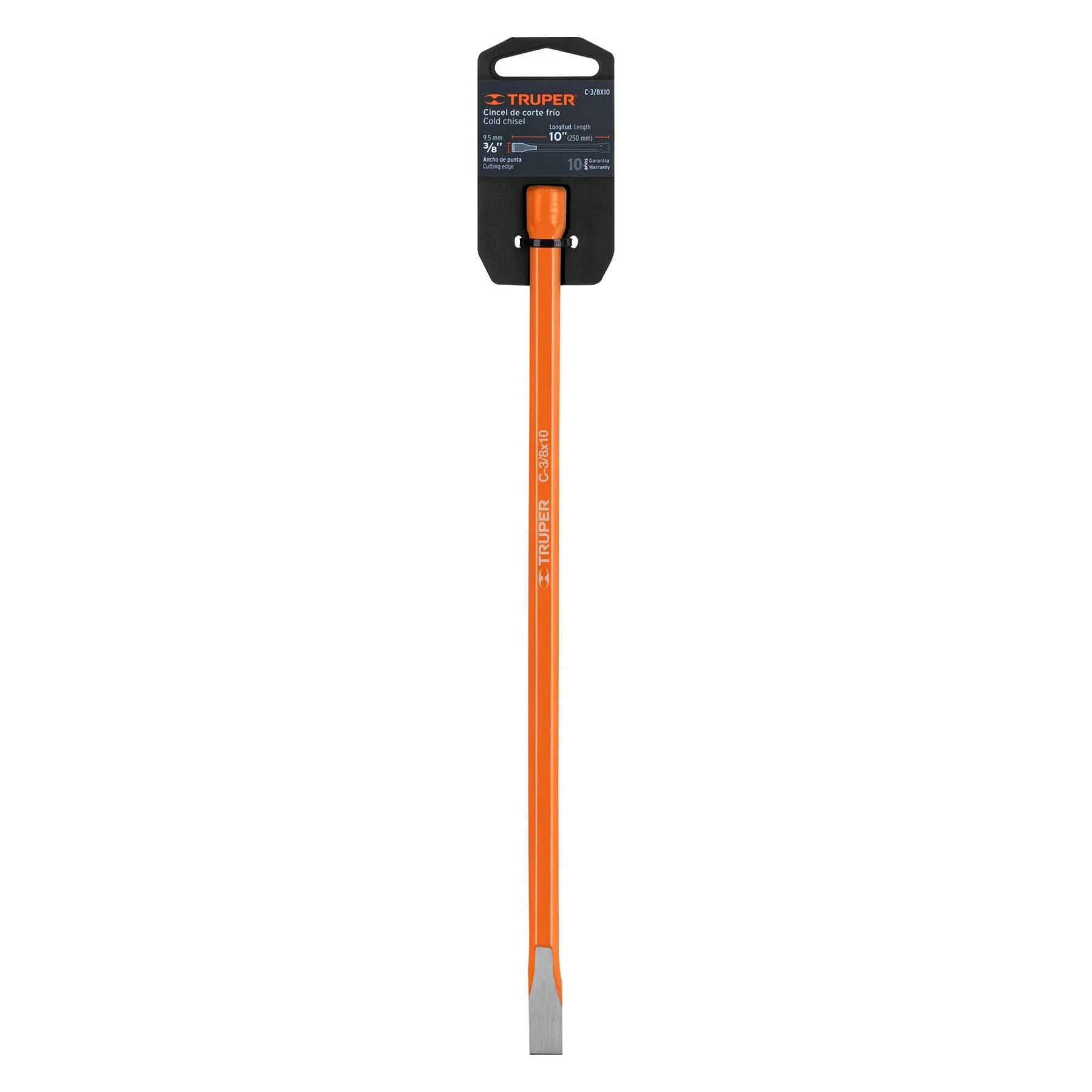 Cincel de corte frío de 3/8 X 10 TRUPER / 12112-