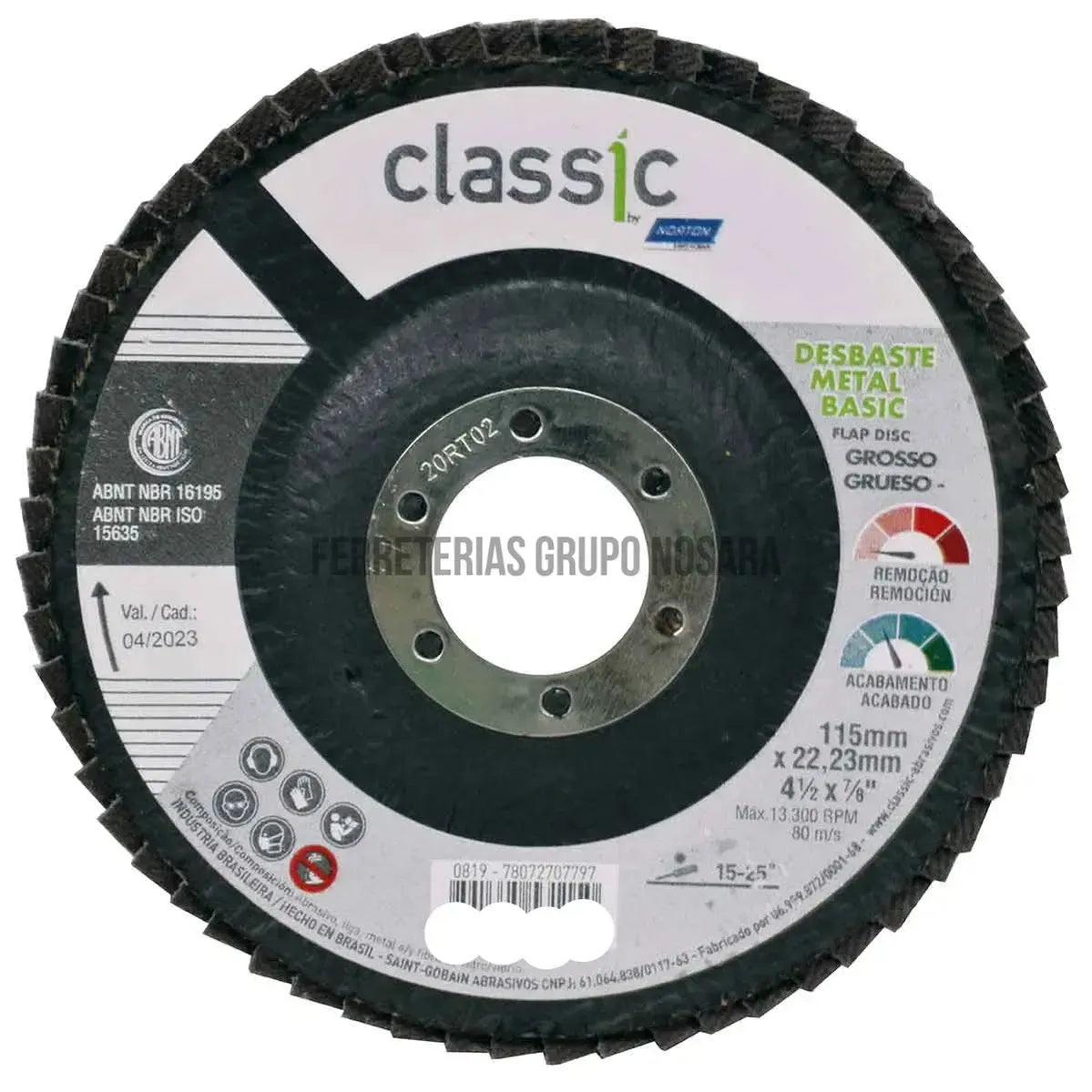 NORTON DISCO FLAP 4 1/2 #80 BASIC-