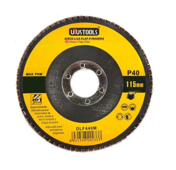 DISCO LIJA FLAP P/MADERA 115MM #40 DLF440M UYUSTOOLS