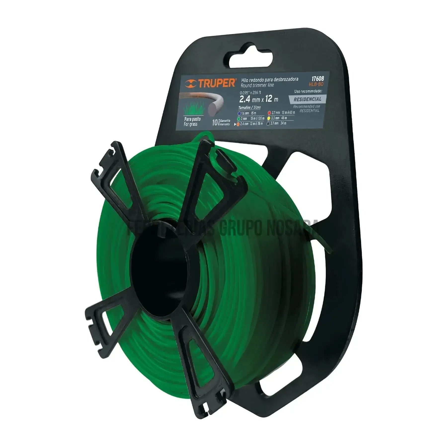 Rollo de hilo para desbrozadora, 2 mm x 120 m, Truper / 17608-