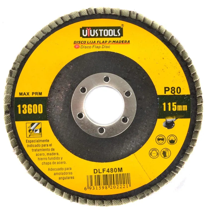 DISCO FLAP 4 1/2″ MADERA/METAL GR80 UYUSTOOLS