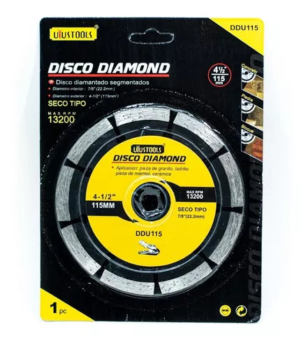 Disco Diamantado Segmentado Uyustools 115 Mm - 4 1/2