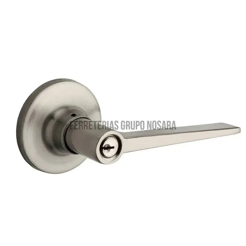 Cerradura manija con llave niquel satinado Mateo Geo / 91160-367-