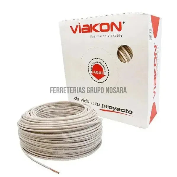 VIAKON CABLE X MTR #14 BLANCO-