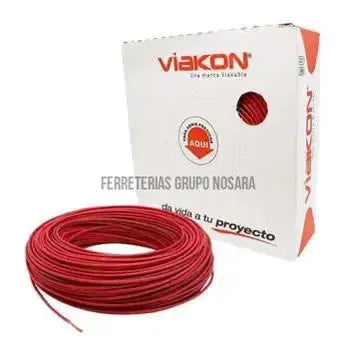 VIAKON CABLE X MTR #8 ROJO-