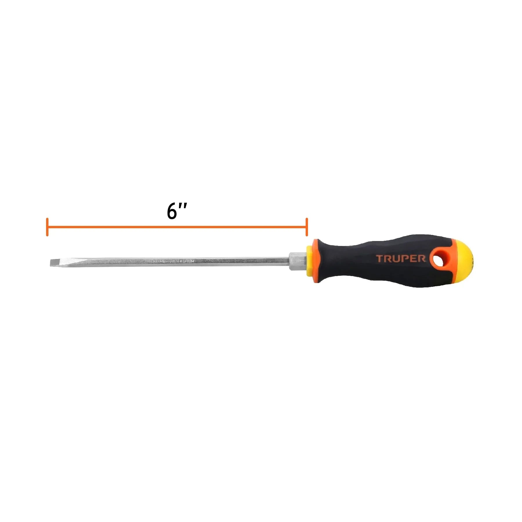 Desarmador cabinet 3/16" x 6" mango Comfort Grip, Truper / 14040-