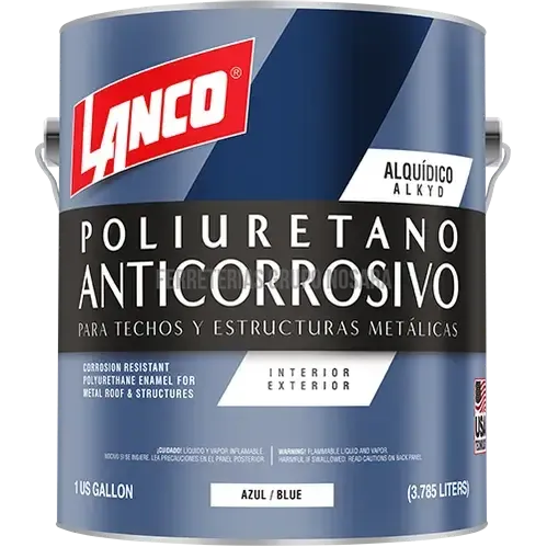 Pintura anticorrosivo poliuretano para techos y estructuras metálicas AZUL GLN / MM94-4-001425-718594009445
