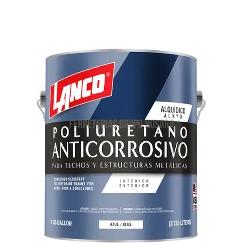 Pintura anticorrosiva poliuretano para techos y estructuras metalicas cuarto Lanco (azul) / MM94-5-001429-718594009452