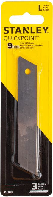 Hoja para cutter Snap-off 9 mm Stanley 11-300 (3 por paquete)