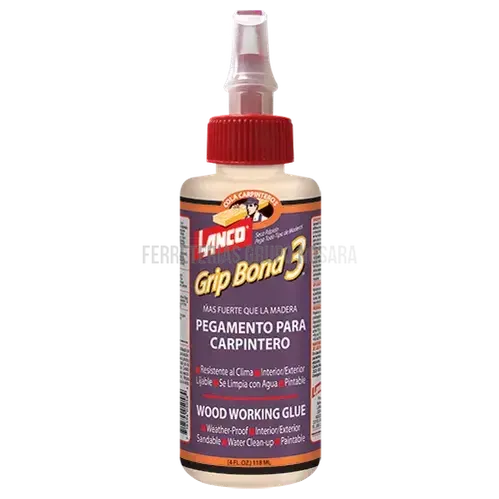 Cola para madera Grip Bond 3 amarilla 1/32 galon Lanco WA505-8-001646-718594050584
