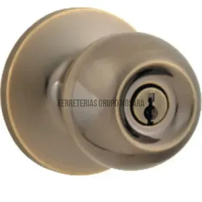 Cerradura pomo con llave bronce antiguo Bola Geo / 91160-031-003129-042049909197