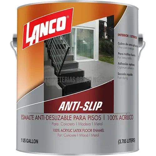 Esmalte acrílico antideslizante para pisos Anti-Slip cleo galón Lanco / SF290-4-006936-718594029047