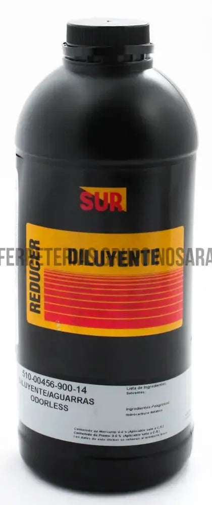 Diluyente aguarras bajo olor 456 1 litro Sur 0045690014-006970-7441105632315