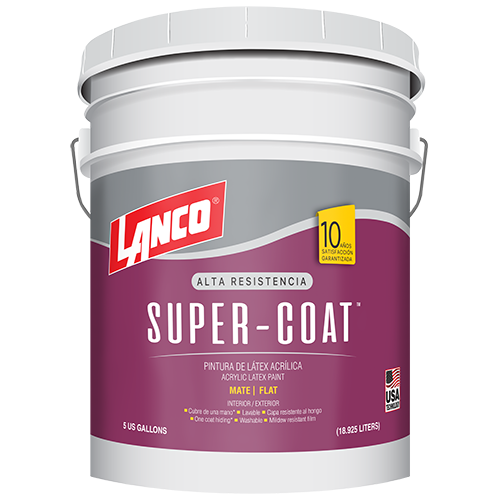 Pintura mate Super Coat cubeta Lanco BLANCO / CUB SC687-2
