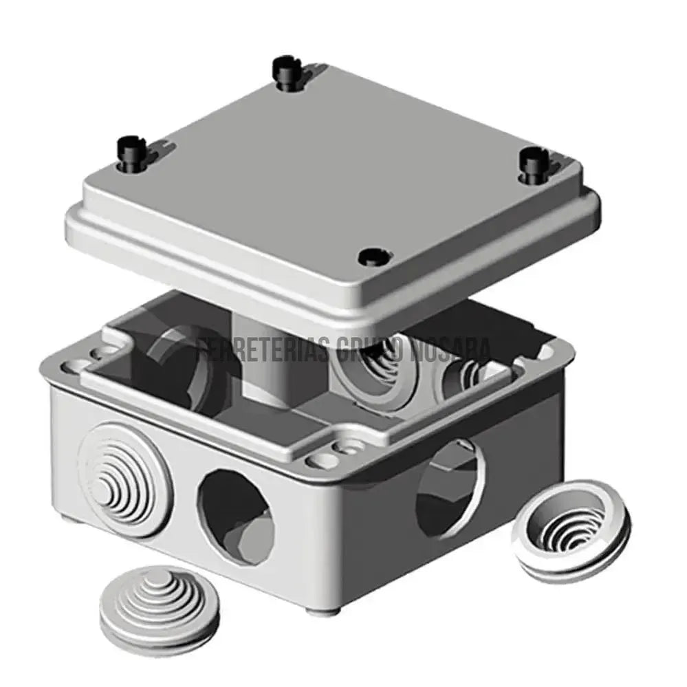 Caja plexo 10 entradas tipo cono (190 x 150 x 70 mm) IP54 gris Eagle / 225-B-007392-5601859004482