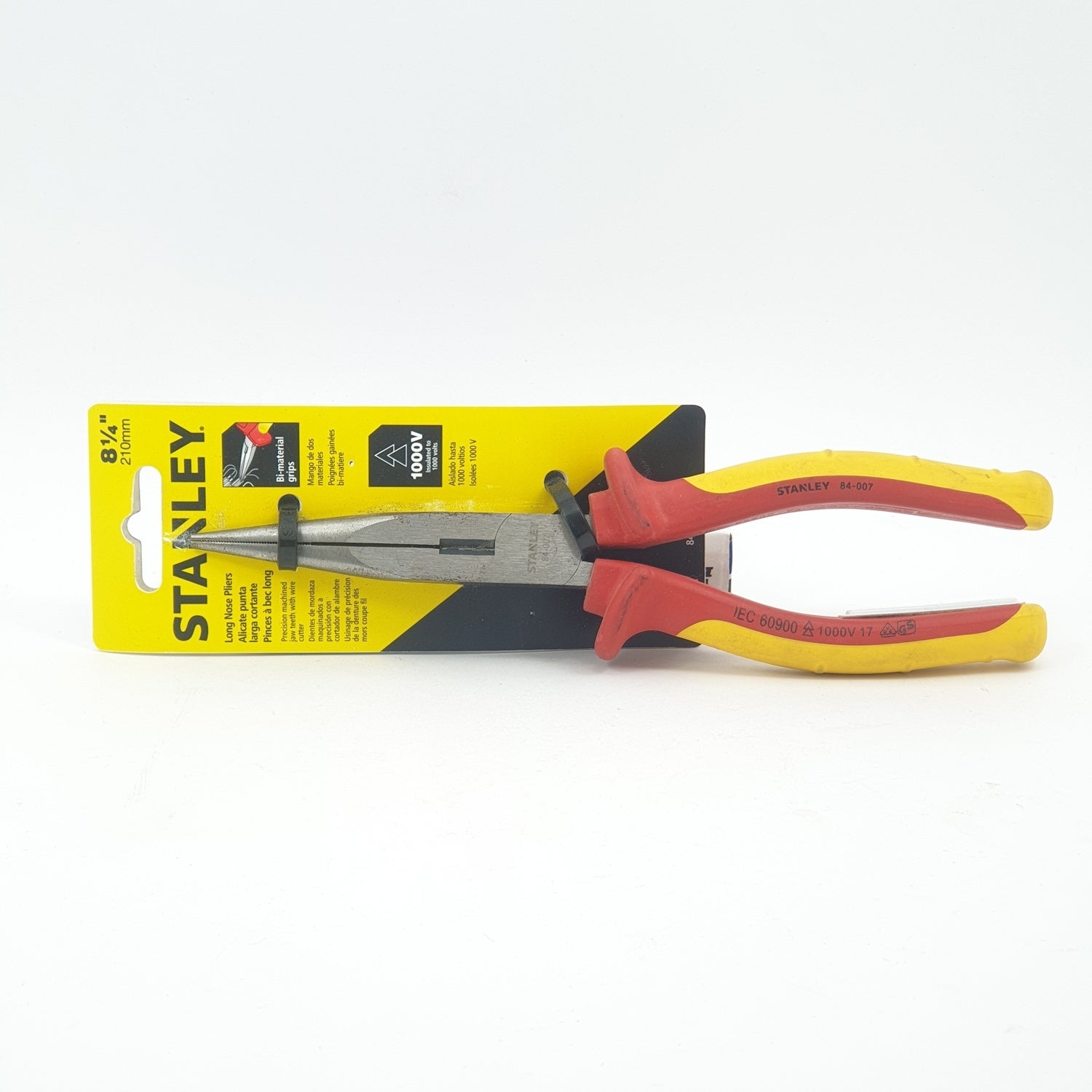 Stanley 84-007 8-1/4-Inch Insulated Long Nose Pliers