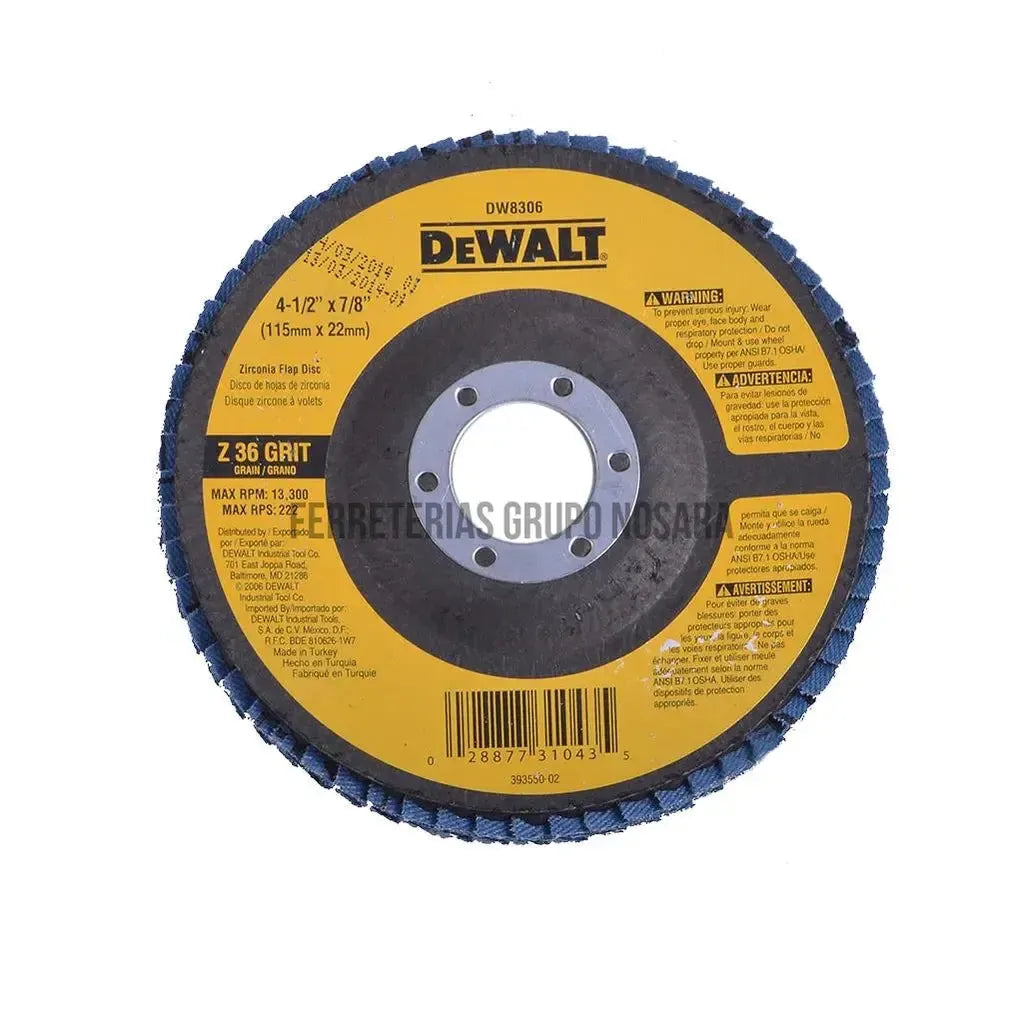 DW DISCO LIJA FLAP 4-1/2"" #60 DW8308-007749-885911367318