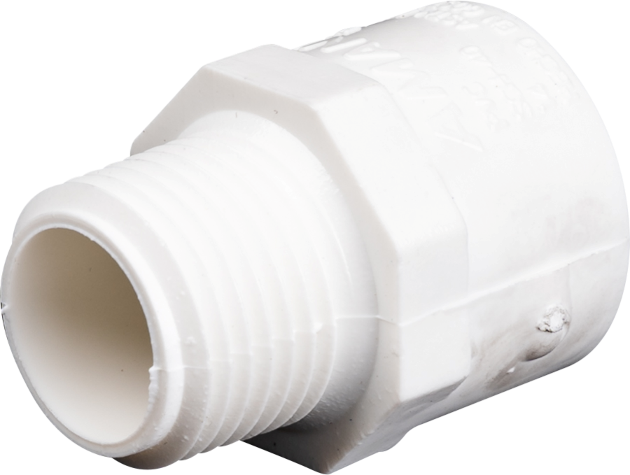 Male PVC adapter 31 mm (1-1/4")