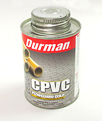 CPVC hot water glue 1/32 gallon Durman