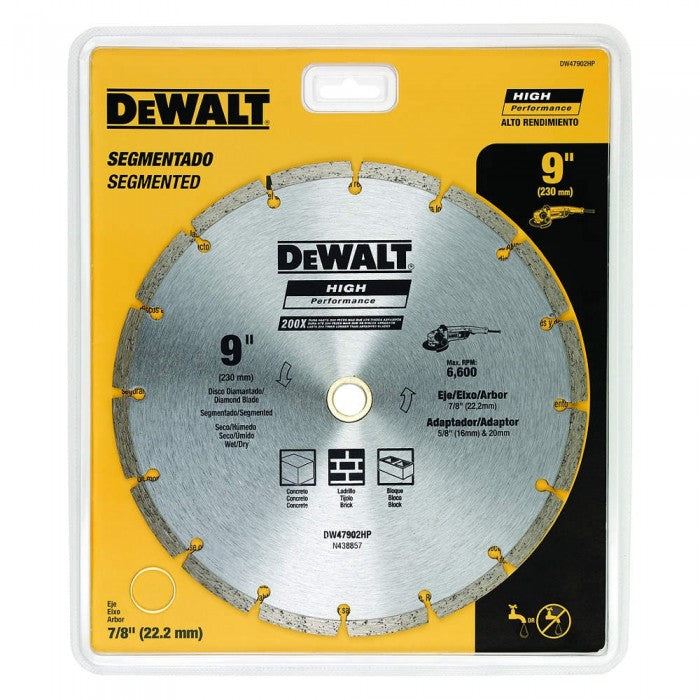Segmented diamond cutting blade 9" Dewalt / DW47902HP