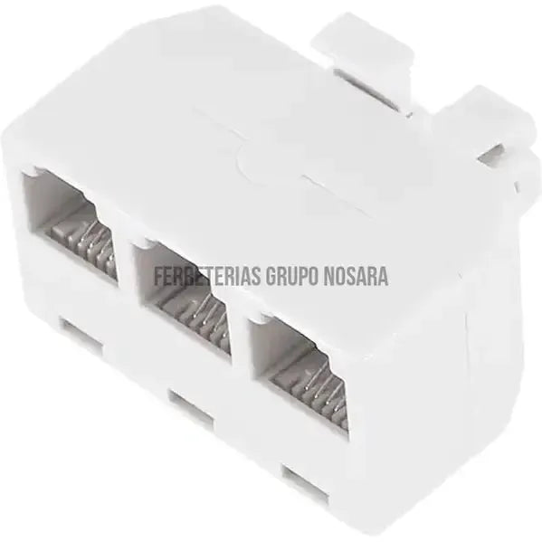 Adaptador modular 1 a 3 para conector telefonico RJ11 blanco Power Gear 76160-013119-030878761604