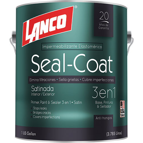 Seal-Coat satin paint gallon Lanco (pastel base) / SC3494-4