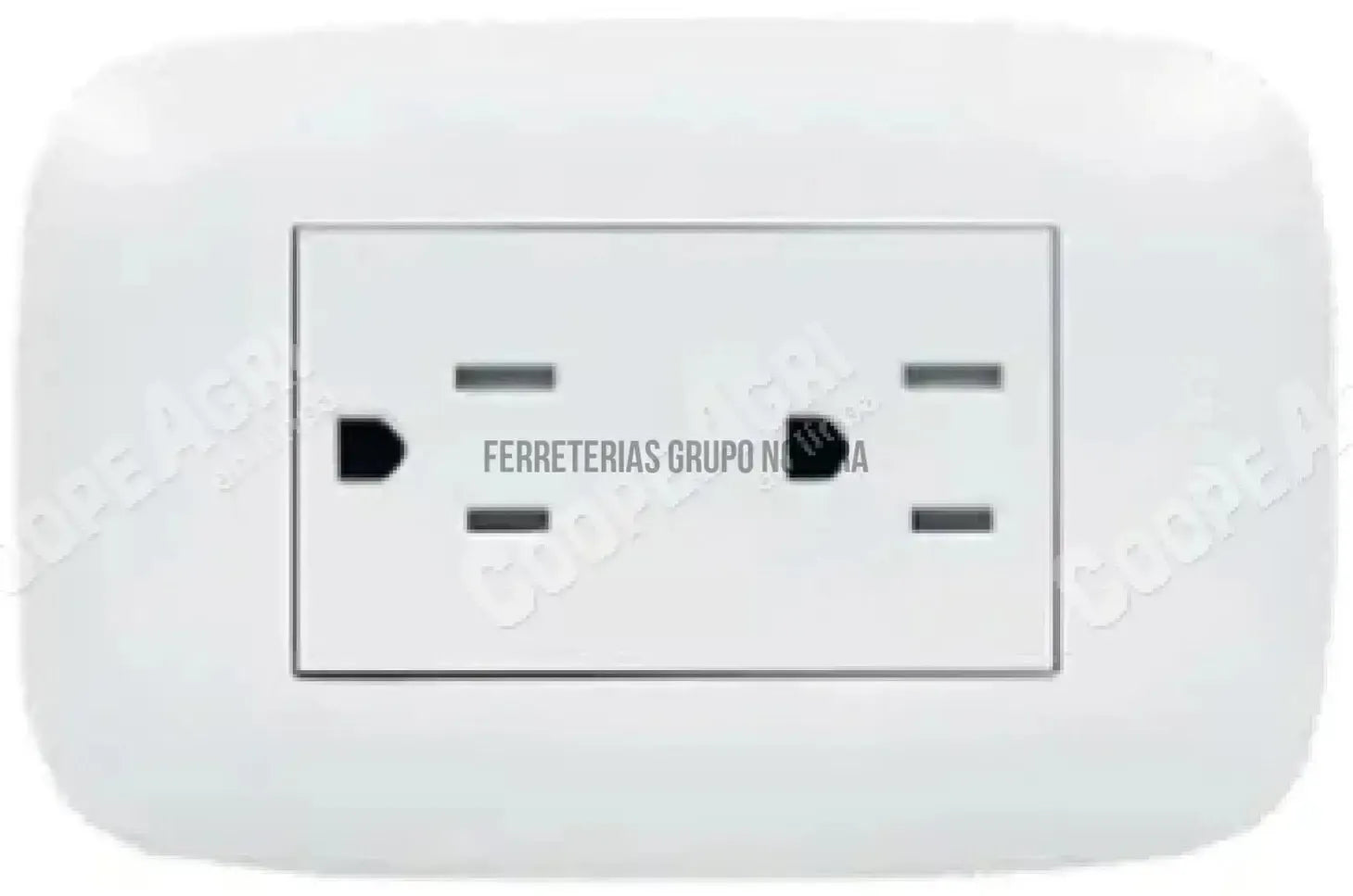 Tomacorriente doble 2 polos 15A tamper resistant blanco Domino Sencia Bticino / AP1228TR-013947-7702089161988