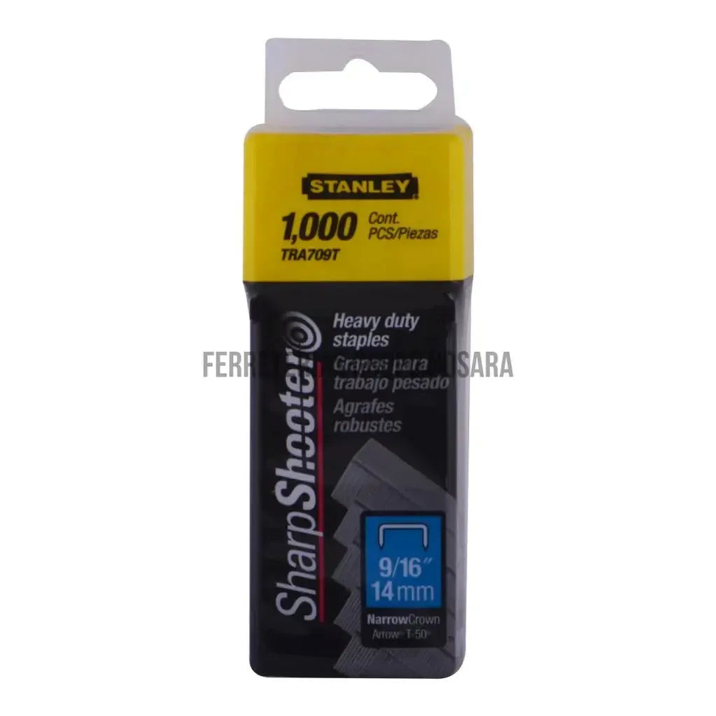 Grapas para trabajo pesado 9/16" Stanley TRA709T (1000 por paquete)-014875-076174054309