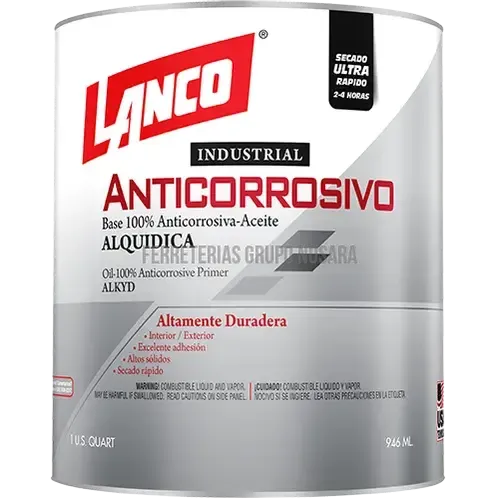 Pintura anticorrosiva Industrial cuarto Lanco (azul) / AC3436-5-015073-718594343655