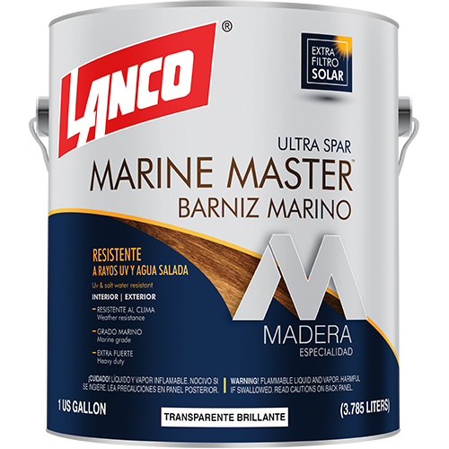 Glossy marine varnish Marine Master gallon Lanco MM300-4