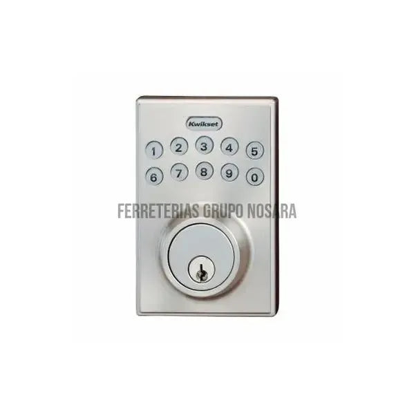Cerrojo sencillo electronico niquel satinado con control remoto NIQ SA Kwikset / 92640-004-017832-883351474252