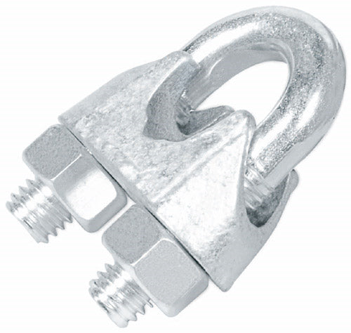 Blíster con 2 nudos (perros) de hierro para cable de 1/8 2PZS / 44082