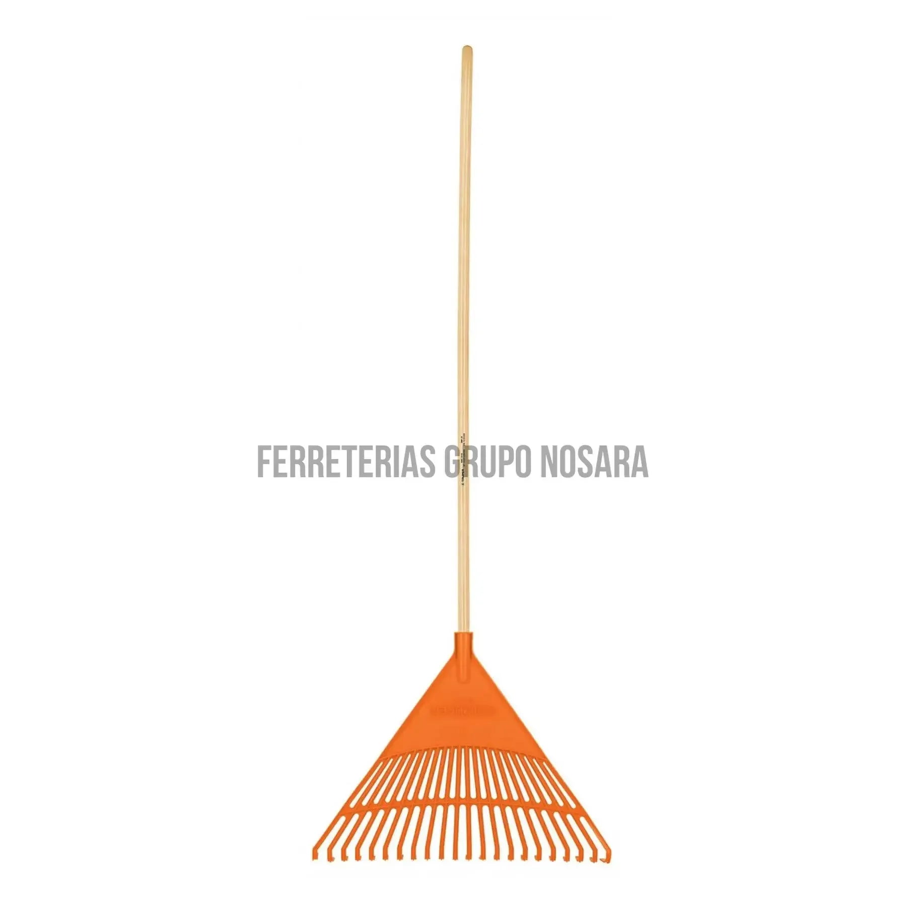 Escoba Rastrillo plástica rígida para jardín, 22 dientes, mango 48" / 19786-030723-7501206659915