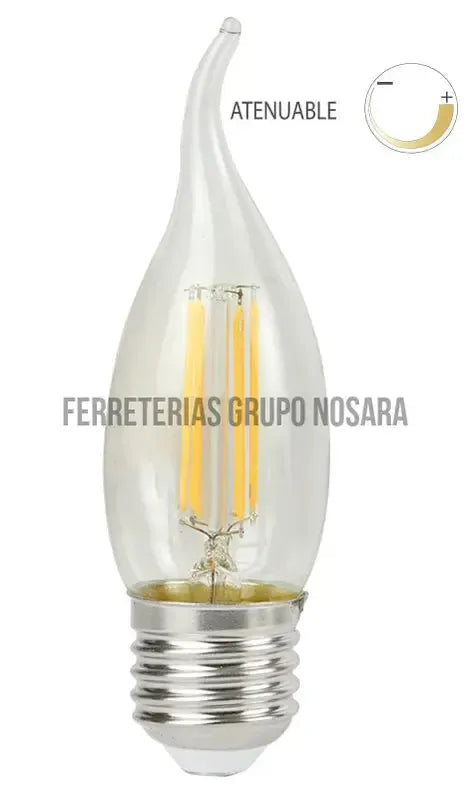 Bombillo LED tipo vela E27 4.5W 127V 2700K Tecnolite FFE27D-LEDF001/27-031888-7501668539404
