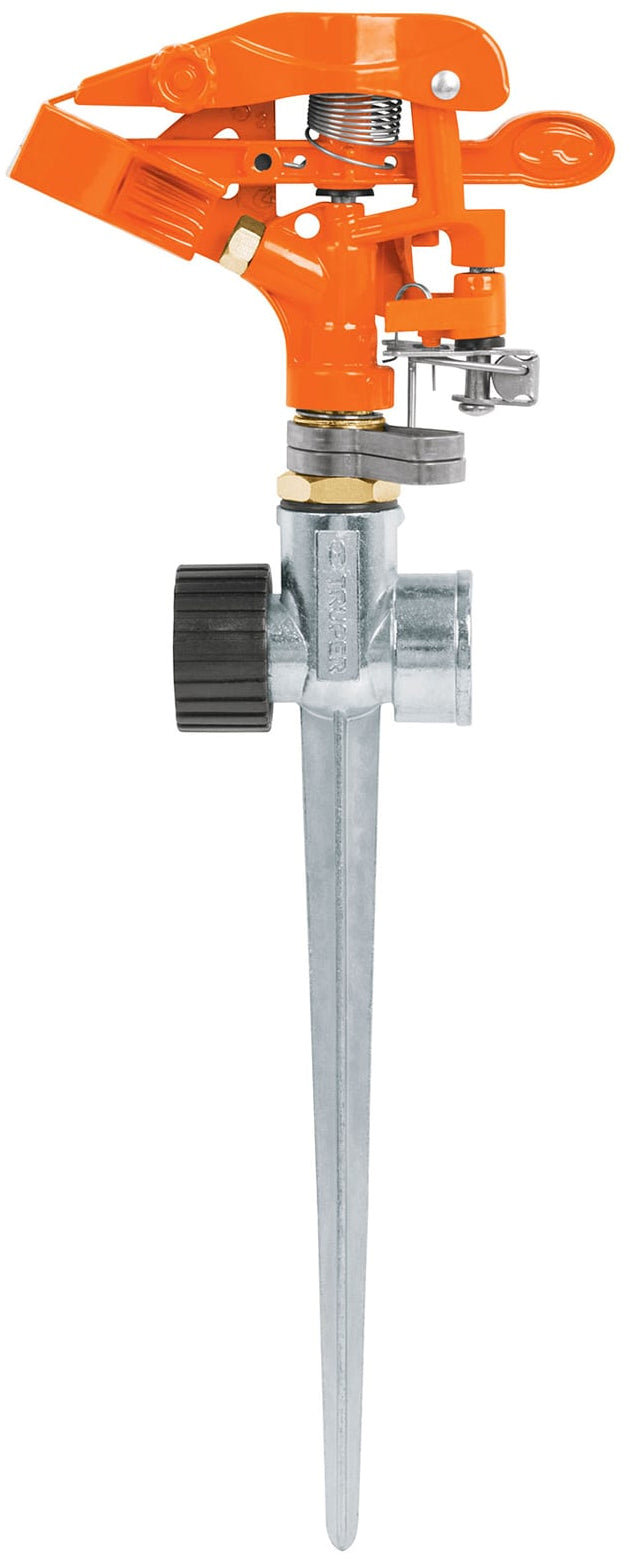Aspersor metálico dos vías, estaca de 11", Truper / 10321