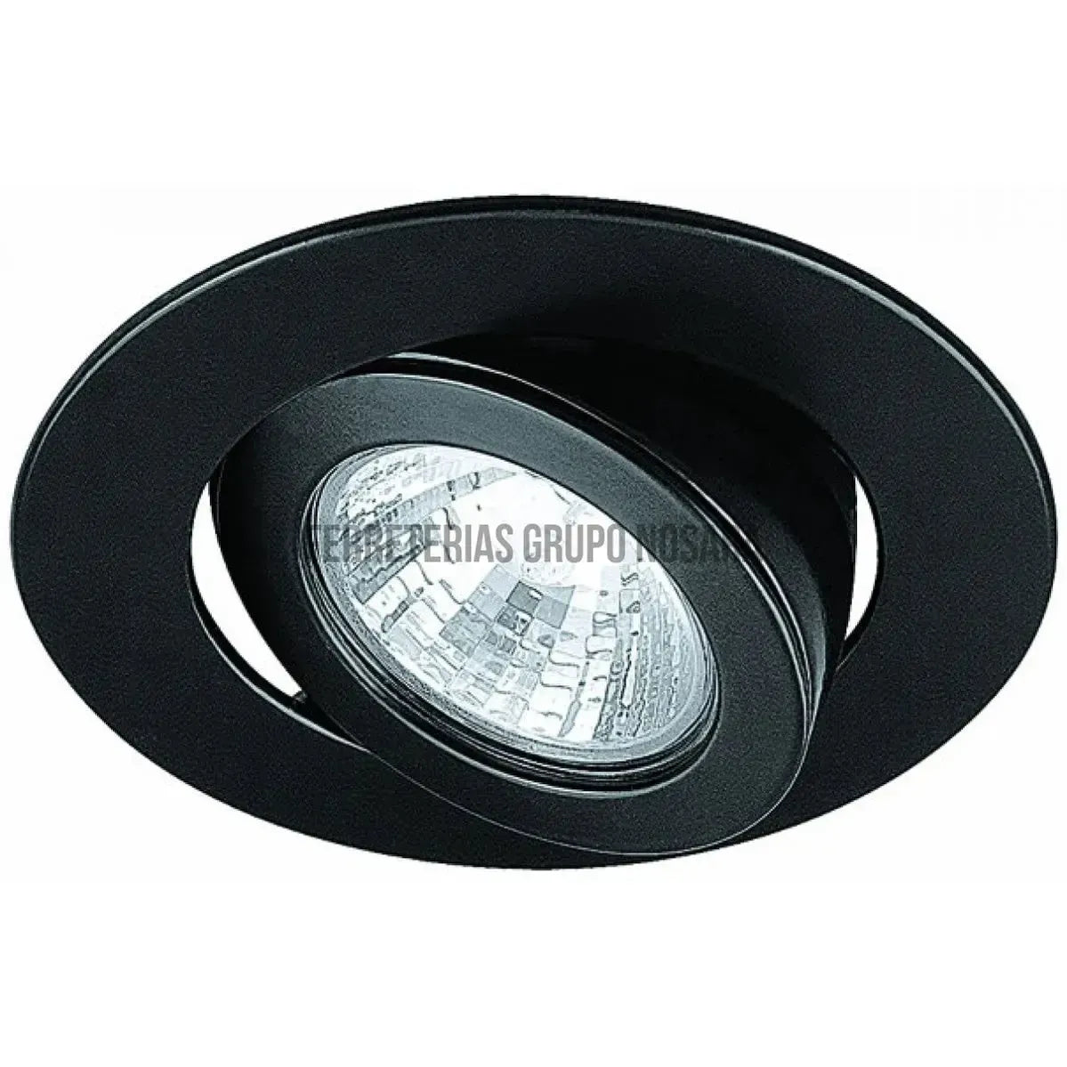 Lampara empotrada dirigible redonda GX5.3 50W 100-240V halogena negro Aprica YD-341/N Tecnolite-032140-7501668503573